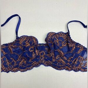 Intimo ROYAL BLU/ COPPER Unlined Underwire, 32DD *P1054